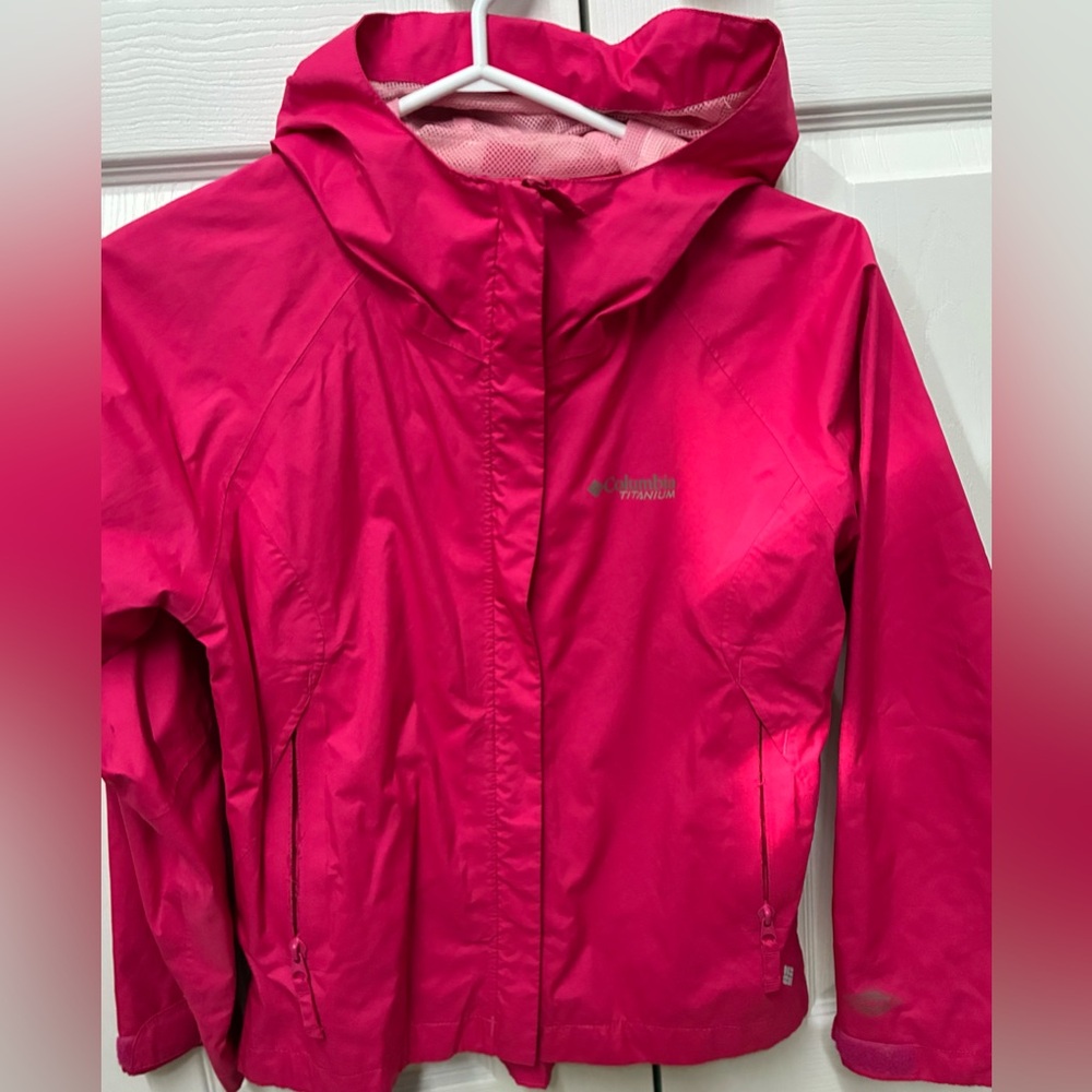 COLUMBIA Titanium girls size 10/12 spring waterproof jacket
